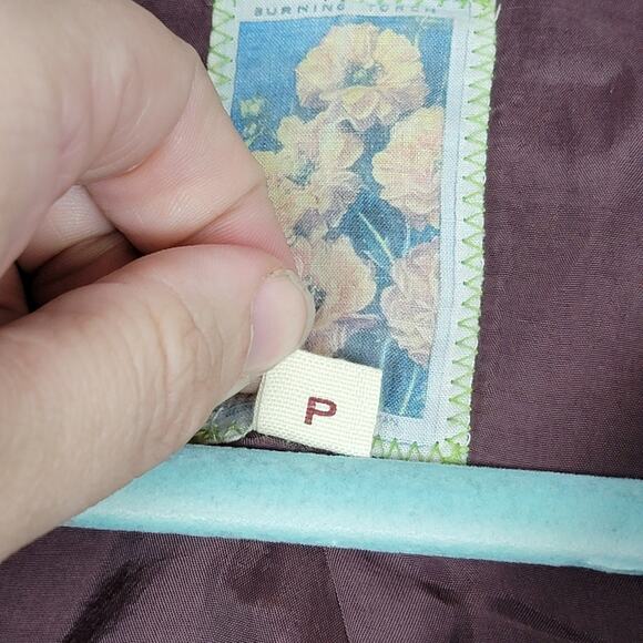 Burning Torch Anthropologie Mauve Blazer Jacket Sz S / P - Picture 5 of 7